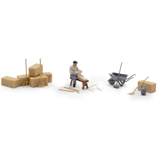 [BU79855] Sculpteur de bois - Coffret d'action - Busch 79855 - HO 1/87