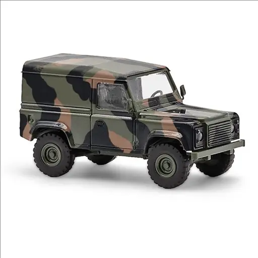 [BU54355] Land Rover Defender 90 Box, camouflage militaire - Busch 54355 - HO 1/87