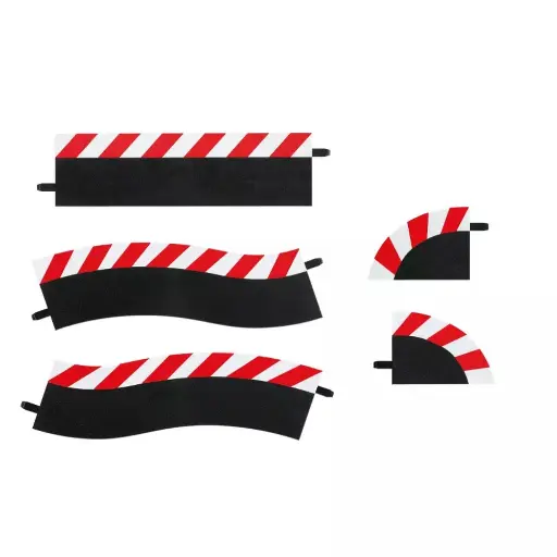 [CA20602] 5 Bordures pour voie des arrêts aux stands - Carrera 20602 - 1/24