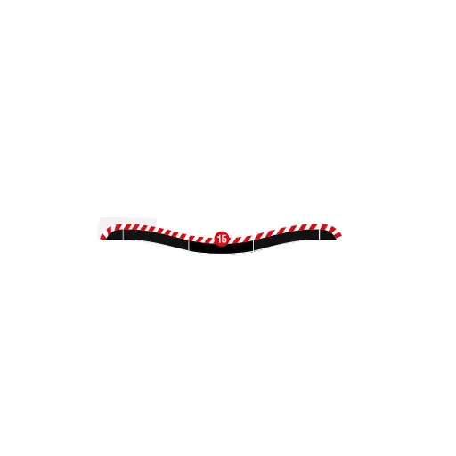 [CA20604] Lot de 3 bandes de bord pour chicane - Carrera 20604 - 1/24