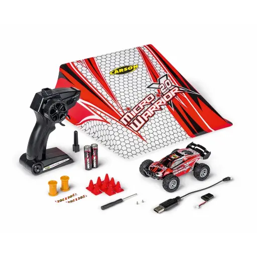[CA500404225] Voiture radiocommande Buggy Micro X-Warrior 2.0 - Carson 500404225 - 1/32 - Rouge - 2,4G 100% RTR