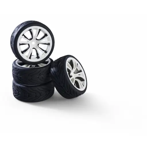 [CA500900183] Jeu de 4 roues M-Design Noir/Blanc - Carson 500900183 - 1/10
