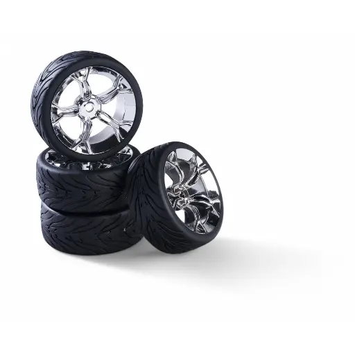 [CA500900195] Jeu de 4 roues chromé Y-Design4 - Carson 500900195 - 1/10