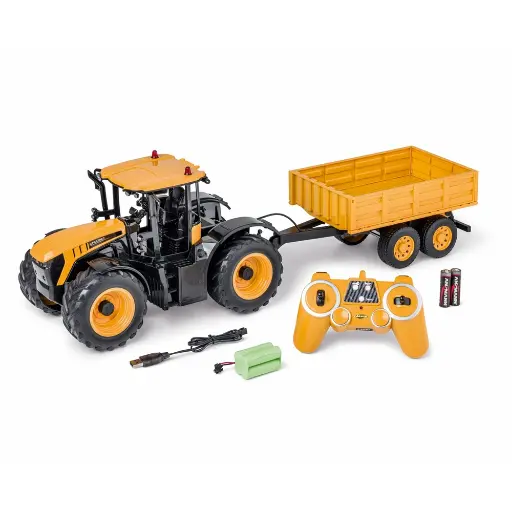 [CA500907654] Tracteur JCB RC avec remorque - 2.4G 100% RTR - Carson 500907654 - 1/16