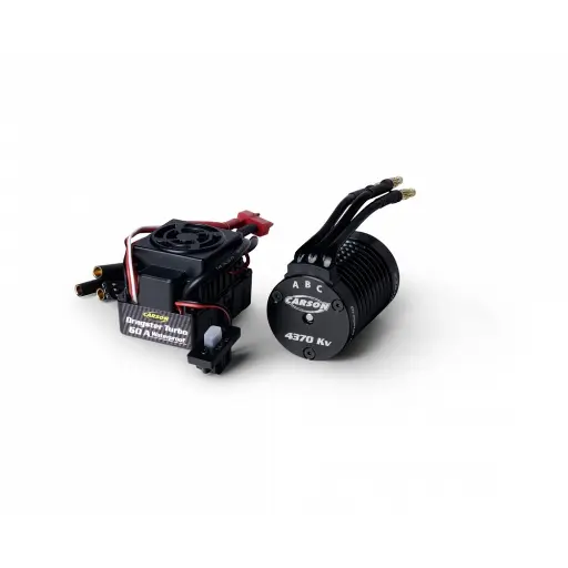 [CA500906301] Moteur Combo Brushless Dragster Turbo - 4370 KV - Carson 500906301 - 1/10