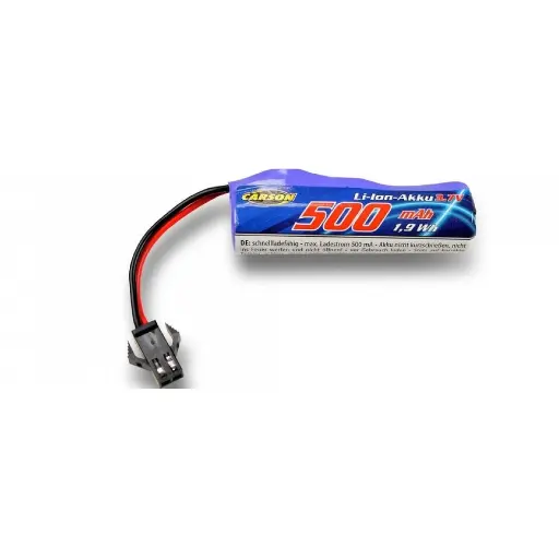 [CA500608289] Batterie LiIon pour Race Rival avec Connecteur JST - CARSON 500608289 - 3.7 V - 500mAh
