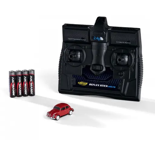 [CA500504147] Volkswagen coccinelle rouge 2.4G 100% RTR - Carson 500504147 - HO 1/87