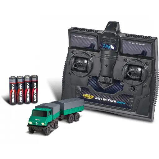 [CA500504165] Mercedes-Benz Unimog U406 Forestier avec remorque 2.4G 100% RTR - Carson 500504165 - HO 1/87