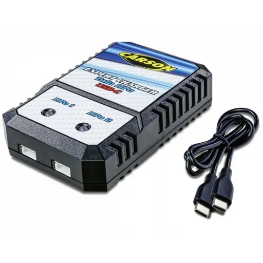 [CA500606097] Chargeur Rapide Double Expert Twin LiPo 7,4V USB-C - CARSON 500606097