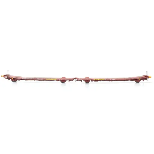 [DK873107] Wagon plat couplé Laads 800B transport de véhicules tampons jaunes - Dekas DK873107 - HO 1/87 - TWA - Ep VI - 2R
