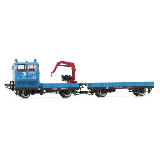 [ELHE2009S] Draisine diesel KLV 53, avec wagon "MIT", livrée bleue - Electrotren HE2009S - HO 1/87 - RENFE - Ep V - Digital sound - 2R