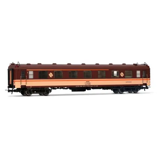 [ELHE4024] Voiture 5000 bars, livrée "Estrella" - Électrotren HE4024 - HO 1/87 - RENFE - Ep IV - 2R