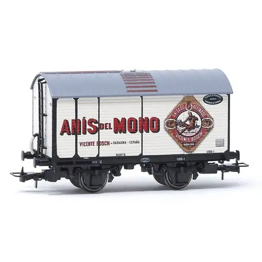 [ELHE6059] Wagon de transport de vin, "Anis del mono" - Électrotren HE6059 - HO 1/87 - NORTE - Ep III - 2R