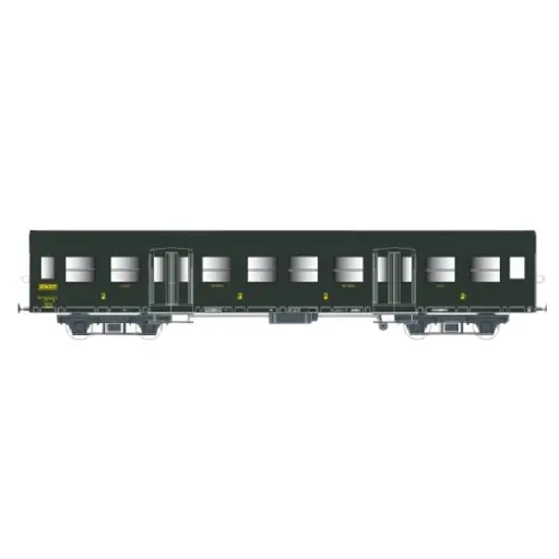 [EP41.33.07] Voiture Romilly - Vert + Chassis Gris - SNCF - EP. IV - EPM 41.33.07 - HO : 1/87