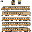 Rame RTG 5 éléments N°37 dépôt de Caen - EPM 221504AC - HO 1/87 - SNCF - Ep V - Analogique - 3R