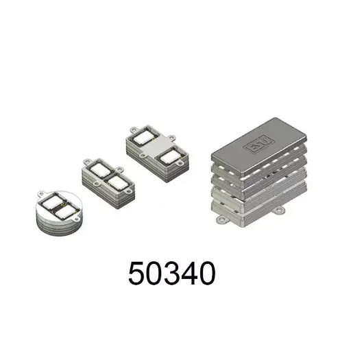 [ES50340] 2 Haut-parleurs 11x15mm et plaque de montage universel 8 ohms ESU 50340