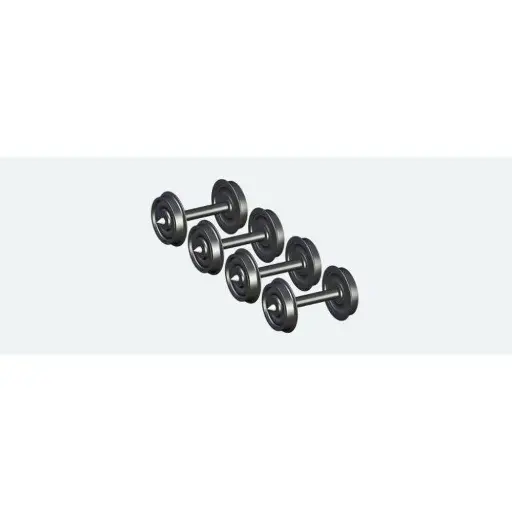 [ES41200] Lot de 4 essieux AC ESU 41200 - HO 1/87 - Diamètre : 10.8 mm - L : 23.1mm