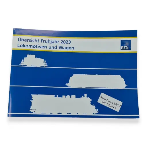 [ES52980] Catalogue Nouveautés Printemps 2023 - ESU 52980 - Locomotives et Wagons - Version Allemande [DE]