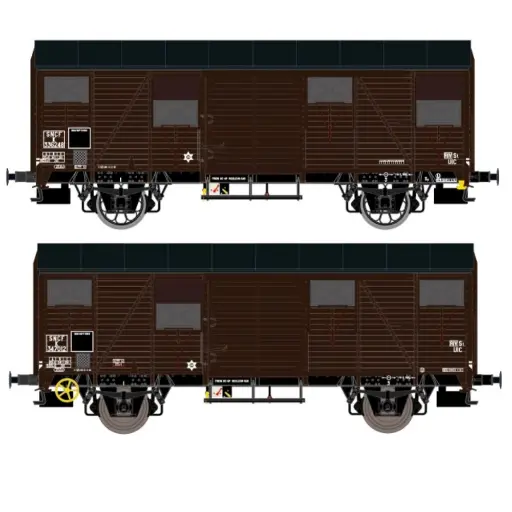 [EX20921] Coffret de 2 wagons couverts - Exact-Train 20921 - HO 1/87 - SNCF - EP III - 2R