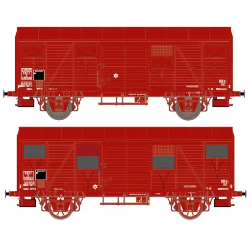 [EX20925] Coffret de 2 wagons couverts - Exact-Train 20925 - HO 1/87 - SNCF - EP III - 2R