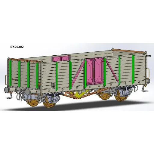 [EX20302] Wagon tombereau Villach - Exact-Train EX20302 - HO 1/87 - SNCF - EP III