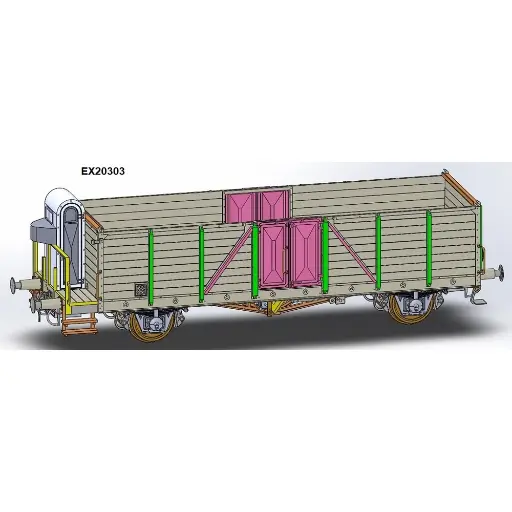 [EX20303] Wagon tombereau - Exact-Train EX20303 - HO 1/87 - SNCF - EP III