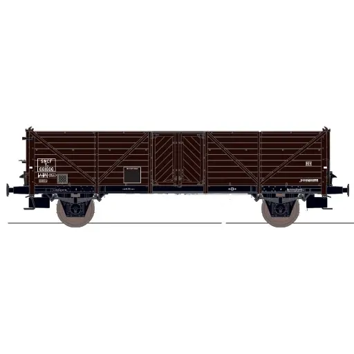 [EX20341] Wagon tombereau Klagenfurt - Exact-Train EX20341 - HO 1/87 - SNCF - EP III