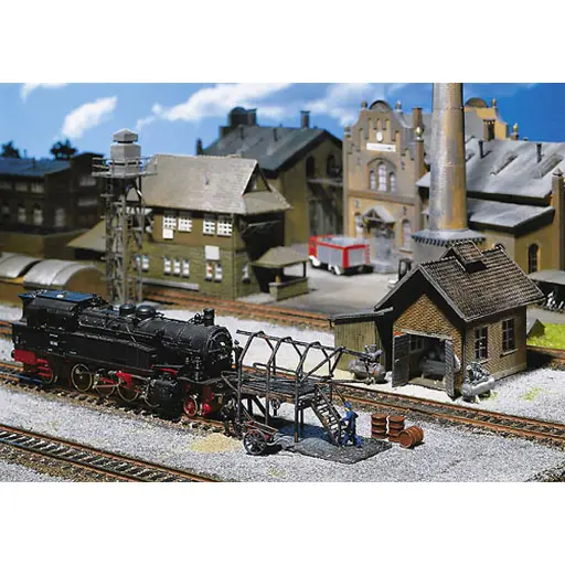 [FA120139] Maison à compresseur, tuyauterie d’alimentation d’air comprimé, support de tisonniers