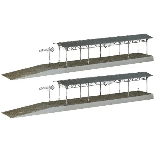 [FA120204] 2 Quais de Gare miniature - FALLER 120204 - HO 1/87 - EP I - 358 x 55 x 62 mm