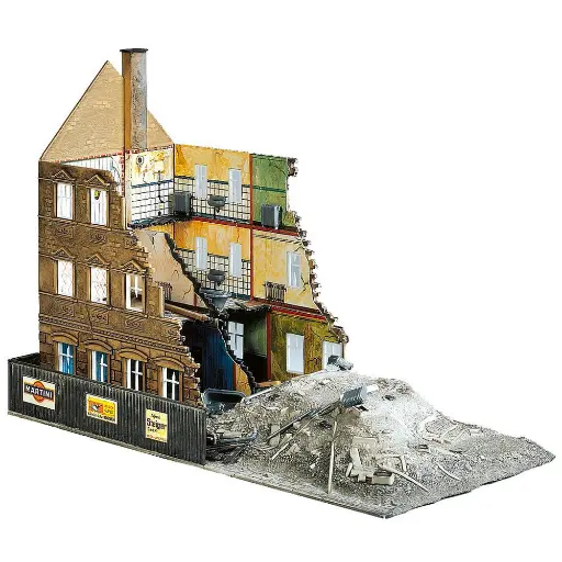 [FA130466] Maison en démolition avec excavateur - Faller 130466 - HO 1/87 - EP II