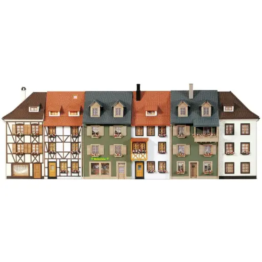[FA130430] 6 Maisons en relief - Faller 130430 - HO 1/87