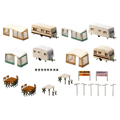 [FA130503] Kit caravanes camping - Faller 130503 - HO 1/87