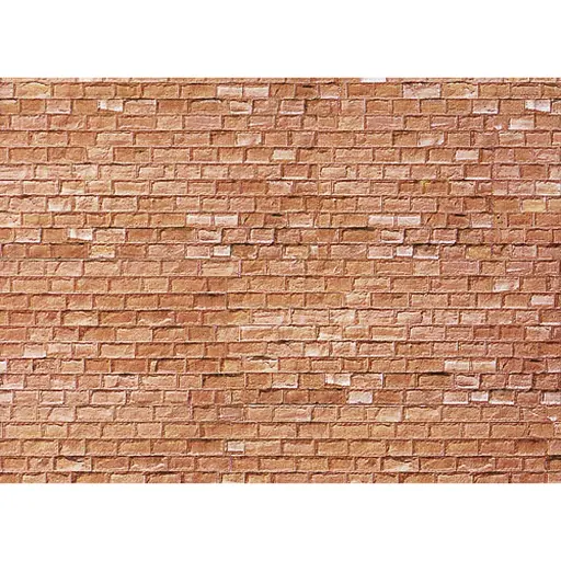 [FA170613] Plaque de Mur - Grès Rouge - 250x125mm - Faller 170613 - HO : 1/87
