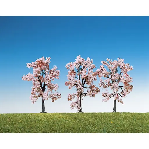 [FA181406] 3 cerisiers en fleurs de  8cm