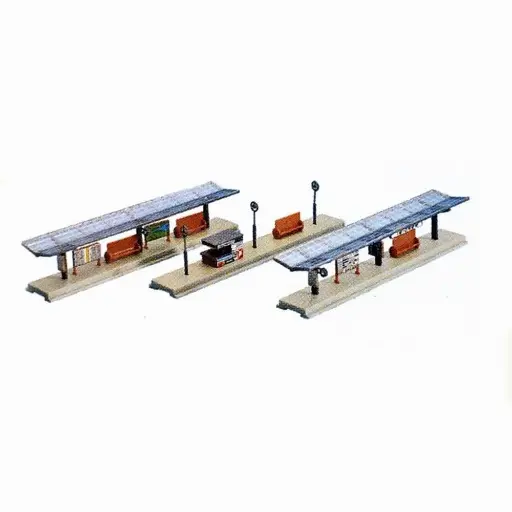 [FA222119] Ensemble de 3 quais avec accessoires - Faller 222119 - N 1/160