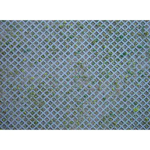 [FA170625] Plaque mur briques perforées en losange avec herbe