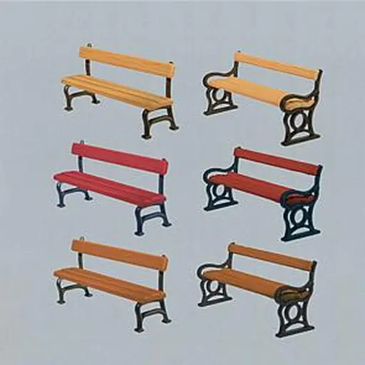 [FA180443] Lot de 12 bancs de parc - Faller 180443 - HO 1/87 - EP III