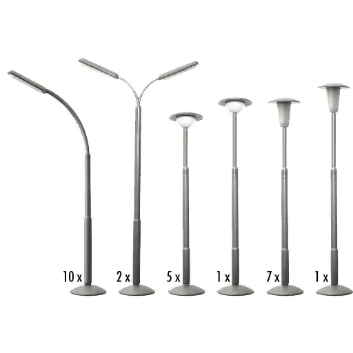 [FA180538] Kit de lampadaires - Faller 180538 - HO 1/87