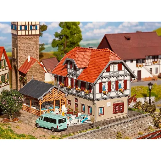 [FA130438] Gasthaus Sonne avec tonnelle - Faller 130438 - HO 1/87 - EP I