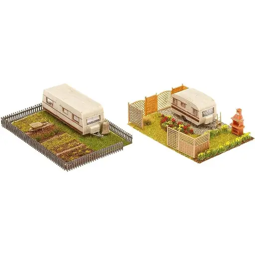 [FA180495] 2 Jardins avec caravanes - FALLER 180495 - HO 1/87 - EP III