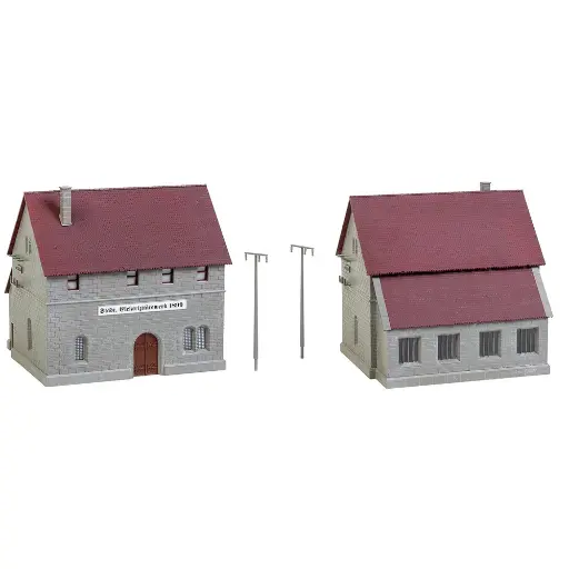 [FA130943] Centrale électrique avec barrage - Faller 130943 - HO 1/87