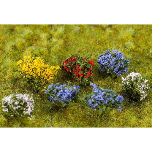 [FA181269] 14 Buissons en fleurs - Multicolore - FALLER 181269 - Échelle HO 1/87 - 13 mm
