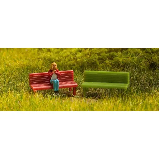 [FA180919] Set de 4 bancs - Faller 180919 - HO 1/87 - EP I