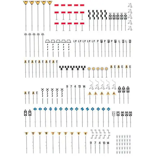 [FA120298] Set de panneaux signalisation de voies - Faller 120298 