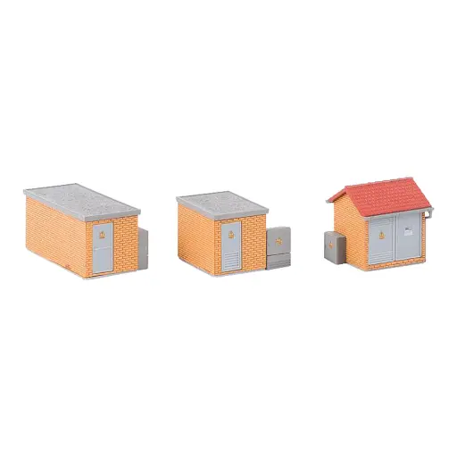[FA120266] Lot de 3 Sous-stations en briques - Faller 120266 - HO 1/87 - EP IV