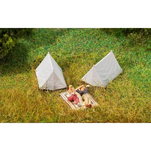 [FA180987] Lot de 4 tentes, camping - FALLER 180987 - HO 1/87