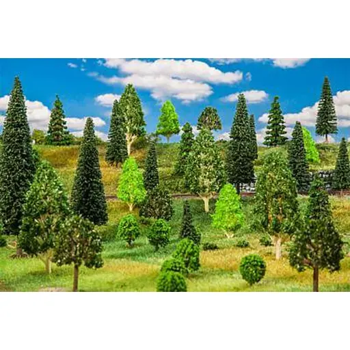 [FA181535] Lot de 25 arbres forêt mixte de 35 à 150 mm