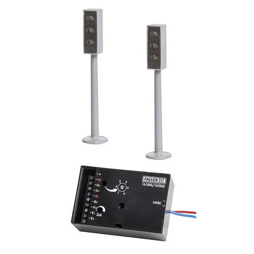 [FA161840] Lot de 2 feux à LED avec électronique - Faller 161840 - HO 1/87
