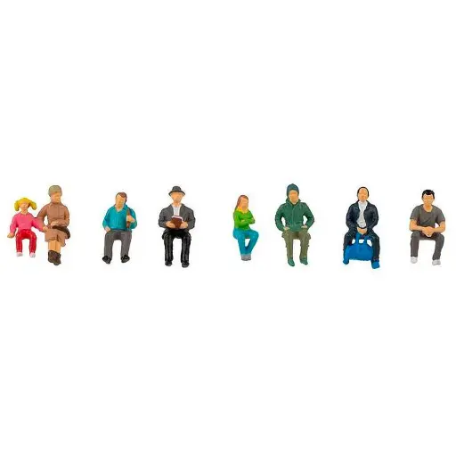 [FA151617] Lot de 8 Passagers Assis - Fièvre Des Voyages - Faller 151617 - Echelle HO 1/87