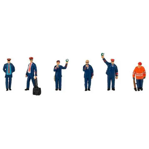 [FA151624] Personnel ferroviaire Epoque V - 6 personnages - FALLER 151624